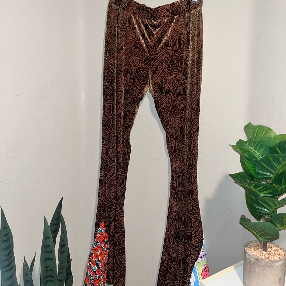 Reworked Velvet Flared Pants